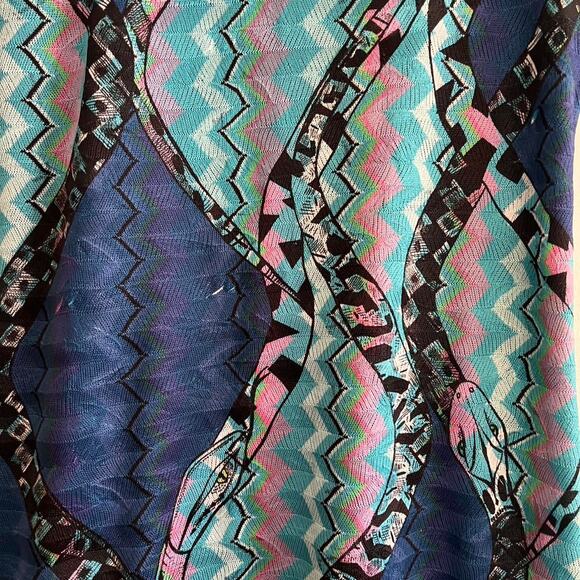 Custo Barcelona Mini Dress Multicolor Abstract Print Sleeveless Y2K - Picture 3 of 5